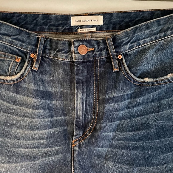 Isabel Marant Etoile High Rise Denim Jeans 38/US 6 - Blue Denim distressed - Picture 4 of 8